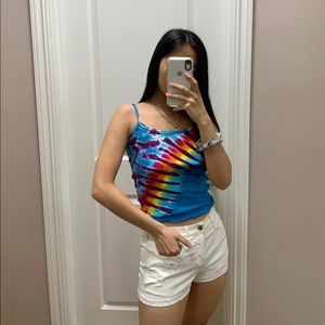 Hollister Cream Denim Cut-Off Shorts